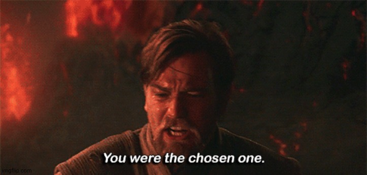you were the chosen one | image tagged in you were the chosen one | made w/ Imgflip meme maker