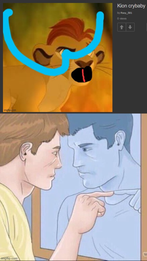 image tagged in pointing mirror guy | made w/ Imgflip meme maker