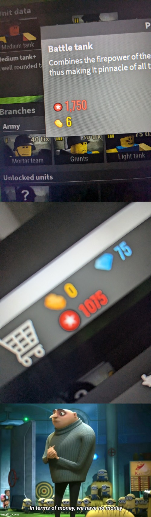 Chat I'm broke | image tagged in in terms of money we have no money | made w/ Imgflip meme maker