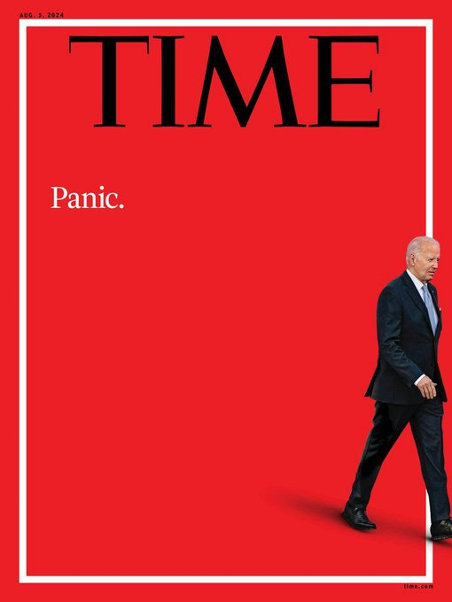 High Quality Time Magazine Biden Panic 2024 Blank Meme Template