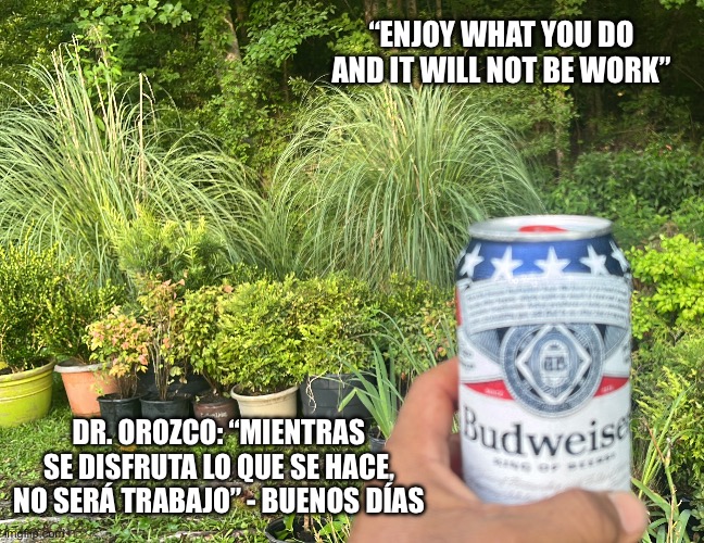Enjoy | “ENJOY WHAT YOU DO AND IT WILL NOT BE WORK”; DR. OROZCO: “MIENTRAS SE DISFRUTA LO QUE SE HACE, NO SERÁ TRABAJO” - BUENOS DÍAS | image tagged in trump,2024,president trump,spanish | made w/ Imgflip meme maker