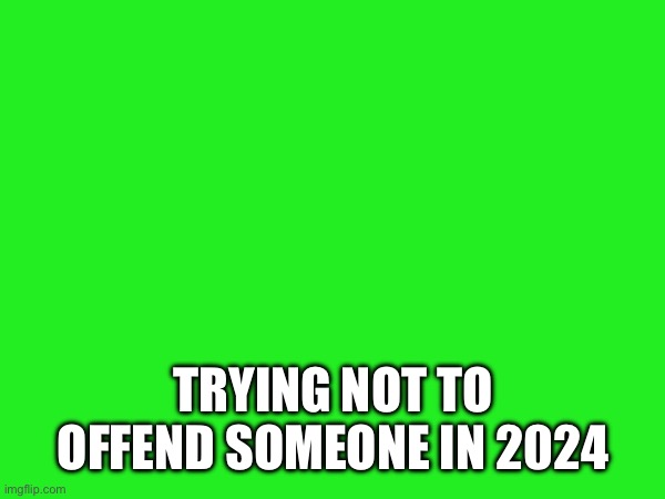 TRYING NOT TO OFFEND SOMEONE IN 2024 | made w/ Imgflip meme maker