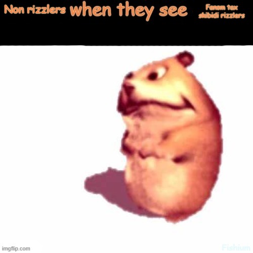 X when they see x | Non rizzlers; Fanom tax skibidi rizzlers | image tagged in x when they see x | made w/ Imgflip meme maker