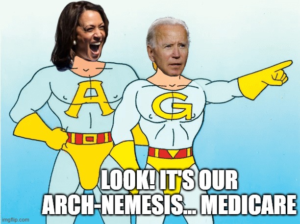 Walking Corpse Man | LOOK! IT'S OUR ARCH-NEMESIS... MEDICARE | image tagged in ambiguously gay duo | made w/ Imgflip meme maker