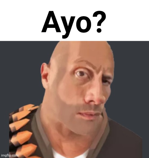 A heavy Rock | Ayo? | image tagged in a heavy rock | made w/ Imgflip meme maker