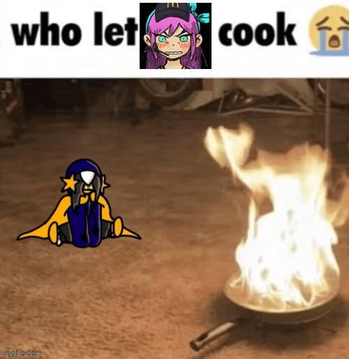 who let aubrey cook | image tagged in who let cosmo cook | made w/ Imgflip meme maker