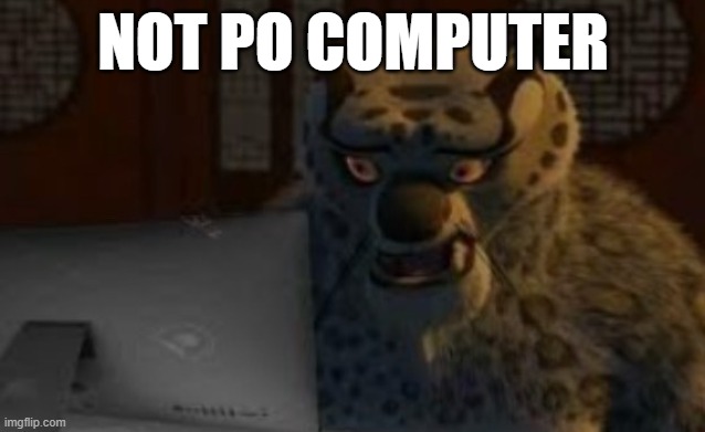 tai lung computer | NOT PO COMPUTER | made w/ Imgflip meme maker