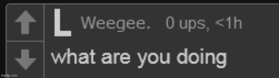 weegee what are you doing | image tagged in weegee what are you doing | made w/ Imgflip meme maker