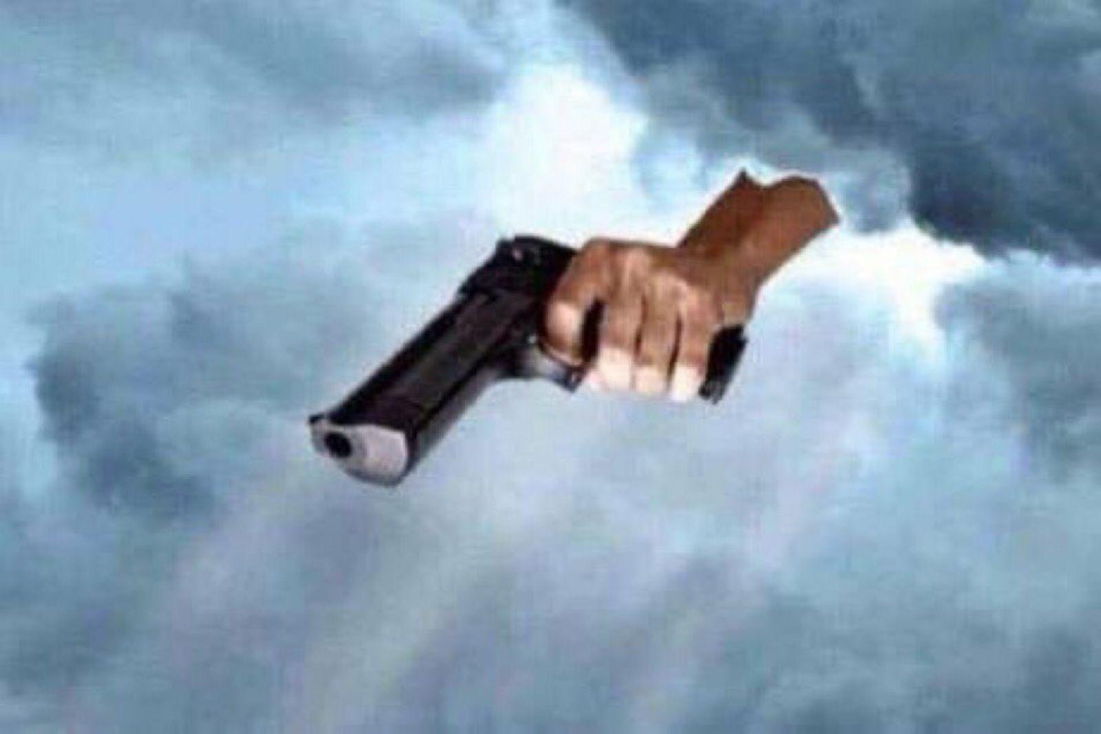 god with a gun Blank Meme Template