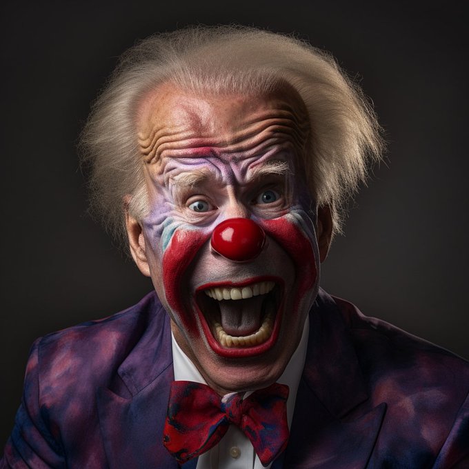 High Quality biden Angry Scary Clown Blank Meme Template