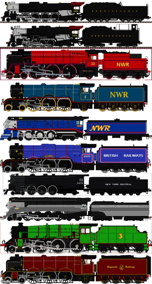 a series of photoshopped train sprites i've made | made w/ Imgflip meme maker