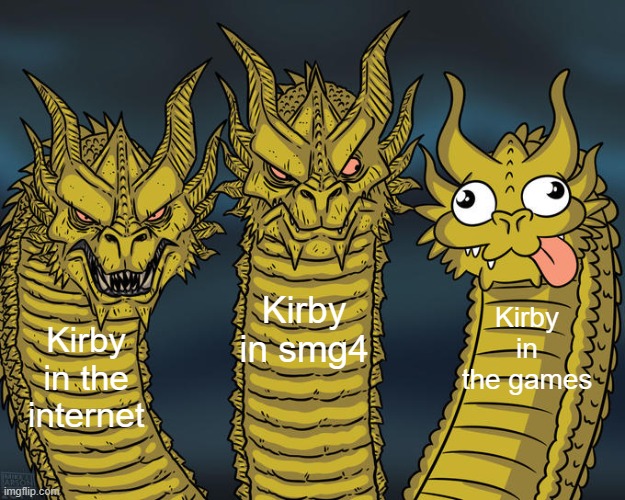 real | Kirby in smg4; Kirby in the games; Kirby in the internet | image tagged in kirby,gaming,memes | made w/ Imgflip meme maker