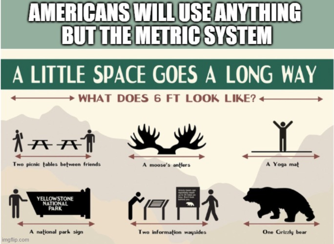American's Use Anything but the Metric System | image tagged in metric,americans will use anything but the metric system | made w/ Imgflip meme maker