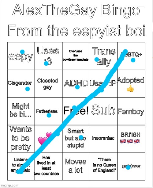 Alex bingo | image tagged in alex bingo | made w/ Imgflip meme maker