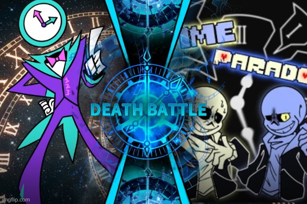 Bezel VS Pacifist Sans & Genocide Sans (Chikn Nuggit VS Undertale: Time Paradox) | image tagged in death battle,chikn nuggit,sans,undertale | made w/ Imgflip meme maker