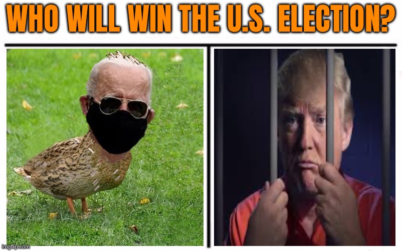 Trump v Biden | WHO WILL WIN THE U.S. ELECTION? | image tagged in who would win blank,creepy joe biden,donald trump,scumbag america,trump is a moron,trump is an asshole | made w/ Imgflip meme maker