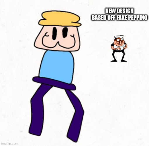 NEW DESIGN BASED OFF FAKE PEPPINO | made w/ Imgflip meme maker