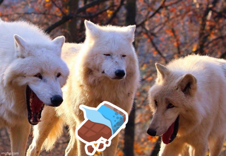 2/3 wolves laugh | image tagged in 2/3 wolves laugh | made w/ Imgflip meme maker