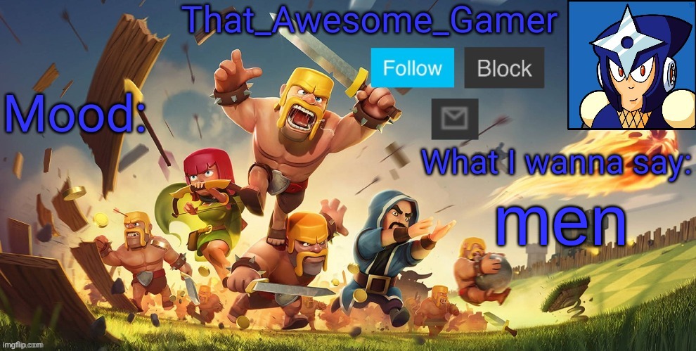 men | image tagged in that_awesome_gamer announcement | made w/ Imgflip meme maker