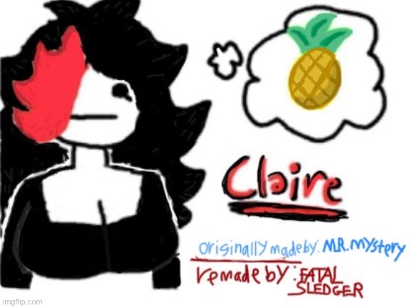 Claire (fanart). By: Mr.mystery. Remade by: FatalSledger | image tagged in fanart | made w/ Imgflip meme maker