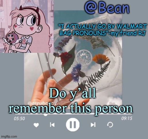 I ACTUALLY GO BY WALMART BAG PRONOUNS | Do y’all remember this person | image tagged in i actually go by walmart bag pronouns | made w/ Imgflip meme maker