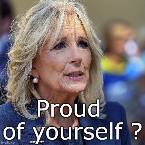 The Architect of  ignominy | Proud 
of yourself ? | image tagged in jill biden devil woman meme | made w/ Imgflip meme maker