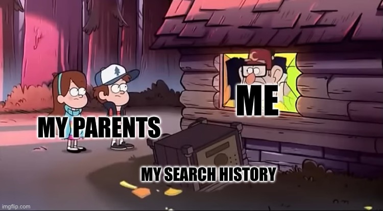 Awkward moment be like | ME; MY PARENTS; MY SEARCH HISTORY | image tagged in awkward moment be like | made w/ Imgflip meme maker