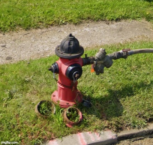 Red black fire hydrant | image tagged in red black fire hydrant | made w/ Imgflip meme maker