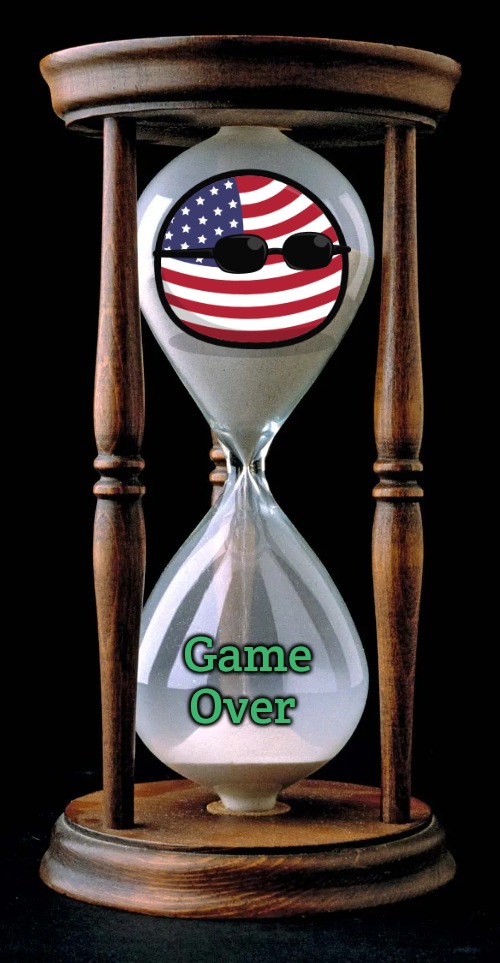 Hourglass | Game Over | image tagged in hourglass,slavic | made w/ Imgflip meme maker