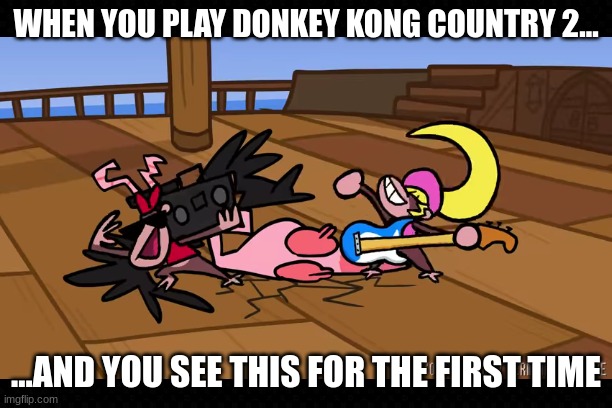 The Diddy Rap | WHEN YOU PLAY DONKEY KONG COUNTRY 2... ...AND YOU SEE THIS FOR THE FIRST TIME | image tagged in free,terminalmontage,donkey kong,funny | made w/ Imgflip meme maker