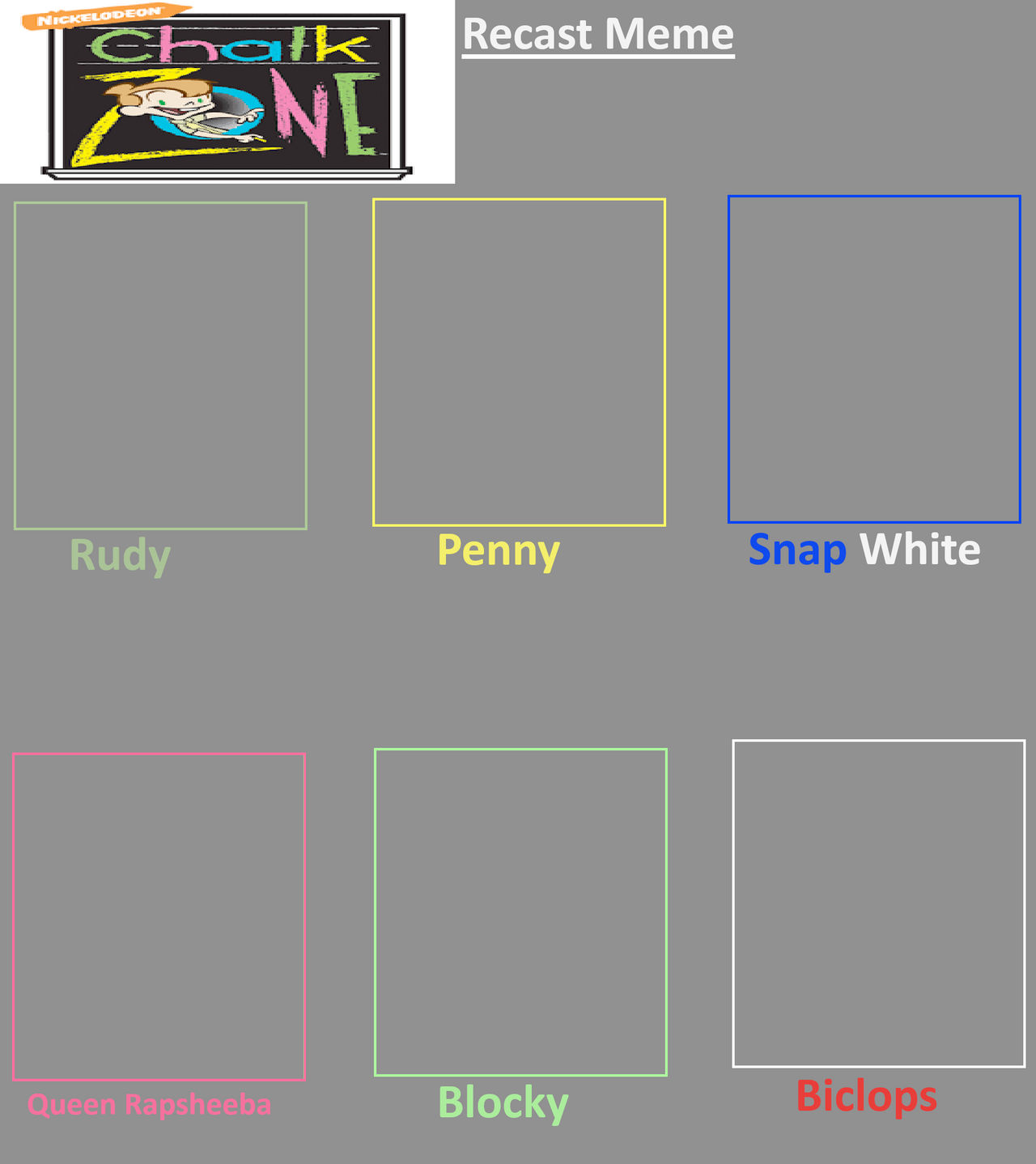 ChalkZone Recast Meme Blank Meme Template