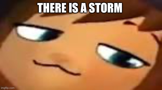 smug hat kid.mp4 | THERE IS A STORM | image tagged in smug hat kid mp4 | made w/ Imgflip meme maker