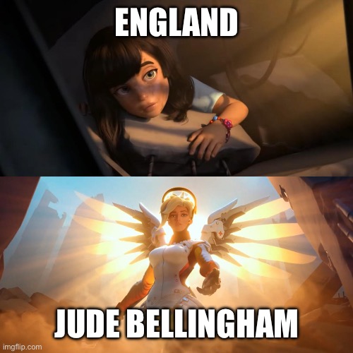 England vs Slovakia in sum | ENGLAND; JUDE BELLINGHAM | image tagged in overwatch mercy meme,sports,sport,euro 2024,soccer | made w/ Imgflip meme maker