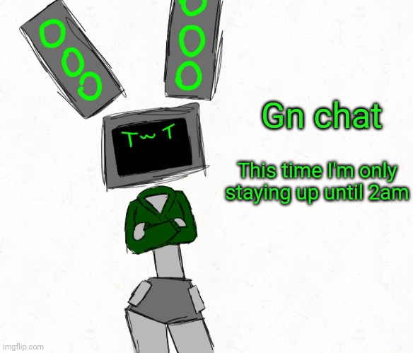 Smug data | Gn chat; This time I'm only staying up until 2am | image tagged in smug data | made w/ Imgflip meme maker