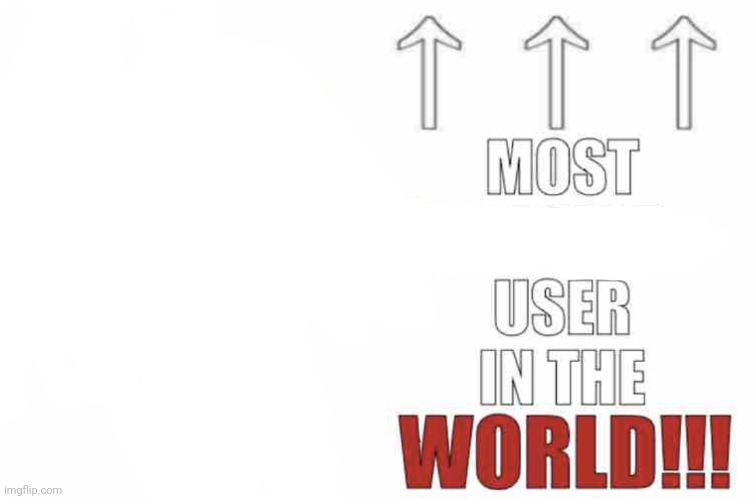 Most x user in the world Blank Meme Template