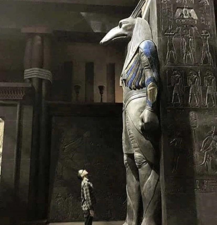 large egyptian statue Blank Meme Template