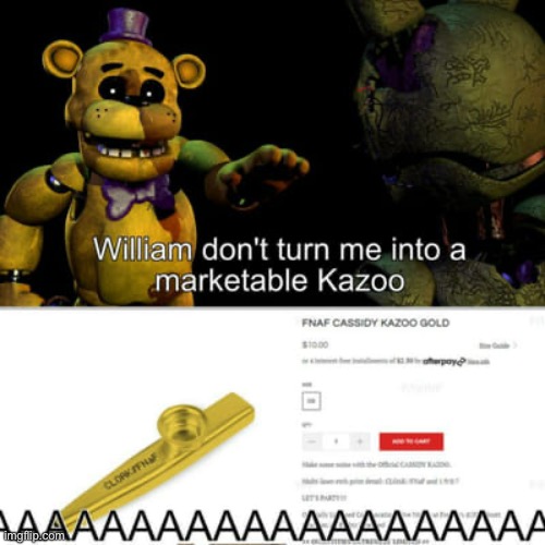 NOOOOOOOOOOOO (A FNAF Meme a Day: Day 61) | image tagged in fnaf,a fnaf meme a day | made w/ Imgflip meme maker