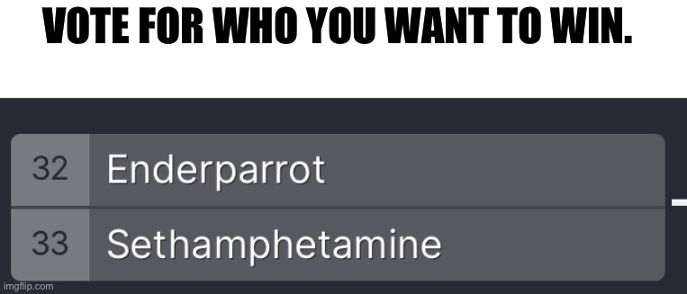 VOTE FOR WHO YOU WANT TO WIN. | made w/ Imgflip meme maker