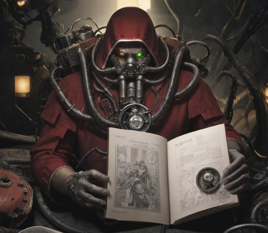 High Quality Mechanicus with book Blank Meme Template