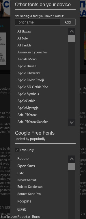 which one of the font selecting things is it best to find preferred ...