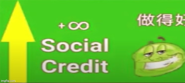 Social credit | image tagged in social credit | made w/ Imgflip meme maker