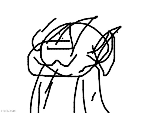 I tried to draw my fursona with my eyes closed lmao | image tagged in blank white template | made w/ Imgflip meme maker