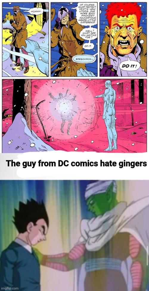 Yuh | The guy from DC comics hate gingers | image tagged in this shit was not it never cook again,shitpost,msmg,oh wow are you actually reading these tags | made w/ Imgflip meme maker