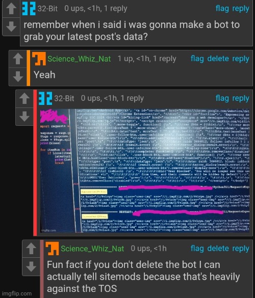 Just letting any mods know if he keeps this up he gotta be banned | made w/ Imgflip meme maker
