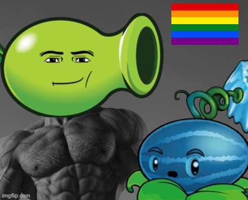 pea and water | image tagged in lgbtq,pvz | made w/ Imgflip meme maker