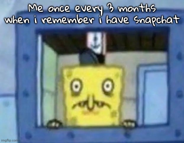 I don't say anything in those og msmg group chats | Me once every 3 months when i remember i have snapchat | made w/ Imgflip meme maker