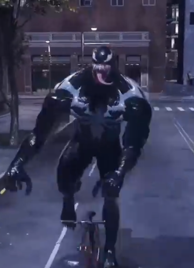 High Quality Venom on a bike Blank Meme Template