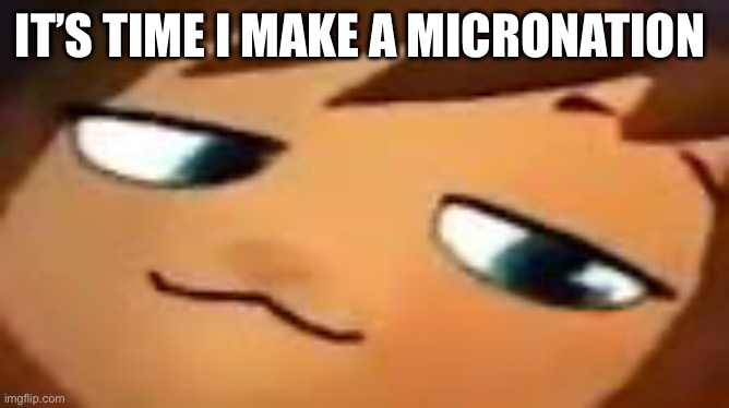 smug hat kid.mp4 | IT’S TIME I MAKE A MICRONATION | image tagged in smug hat kid mp4 | made w/ Imgflip meme maker