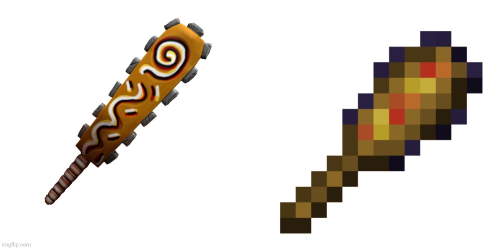 Macuahuitls | image tagged in macuahuitl,roblox,minecraft | made w/ Imgflip meme maker