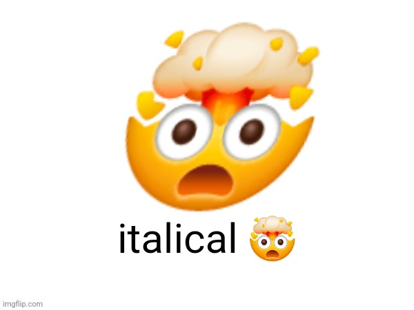 Big emoji | ? italical ? | image tagged in big emoji | made w/ Imgflip meme maker